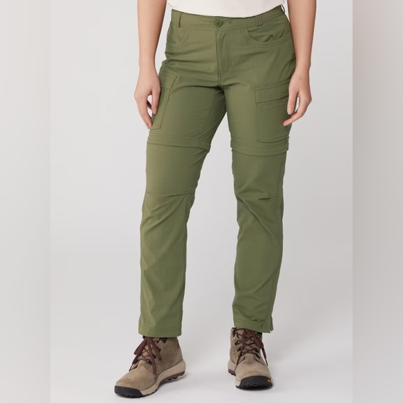 NWT REI Co-op Sahara Convertible Pants - Women's Dark Army Green petite - Picture 1 of 4